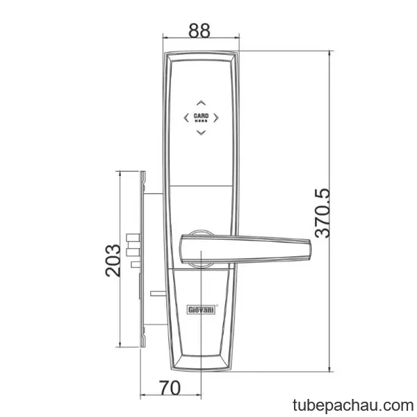 Khóa khách sạn Giovani GSL-116C98