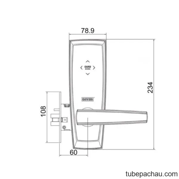 Khóa khách sạn Giovani GSL-116E98T