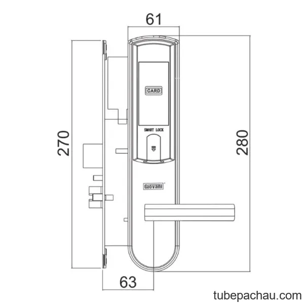 Khóa khách sạn GIOVANI GSL-126C135