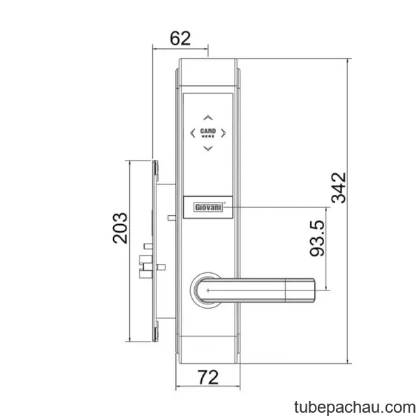 Khóa khách sạn Giovani GSL-157C138T