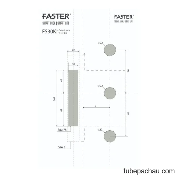 Khóa thông minh Faster FSID30K BL
