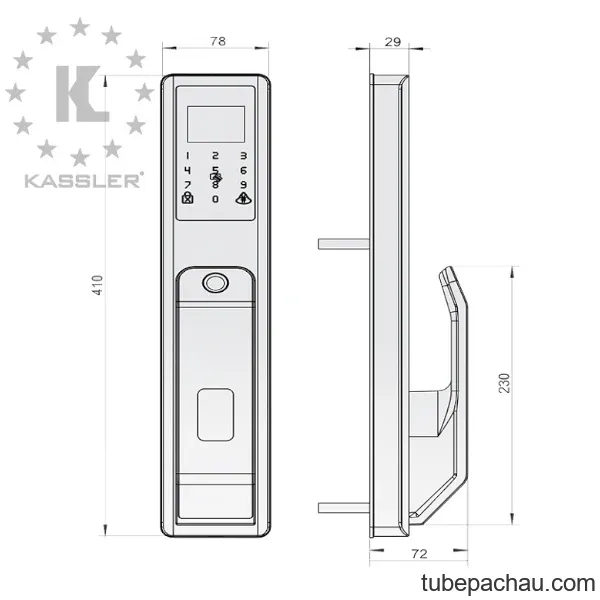 Khóa vân tay Kassler KL-888-BL