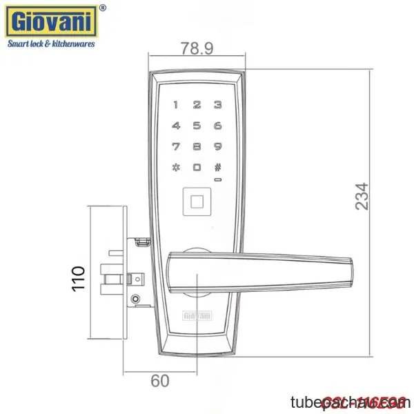 Khóa vân tay thông minh GIOVANI GSL-116E98C