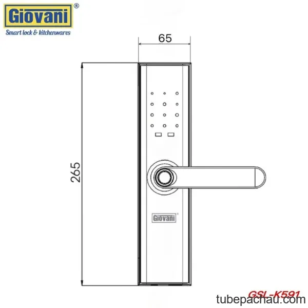 Khóa vân tay thông minh GIOVANI GSL-K591B