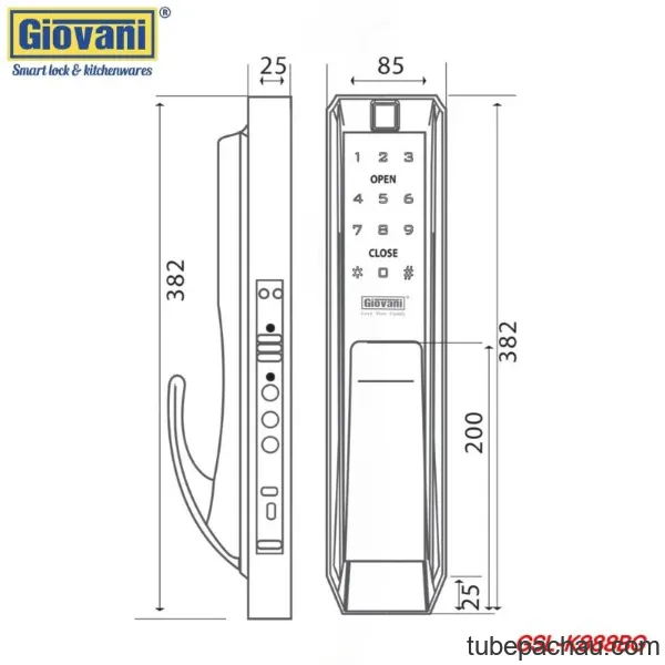 Khóa vân tay thông minh GIOVANI GSL-K888BS