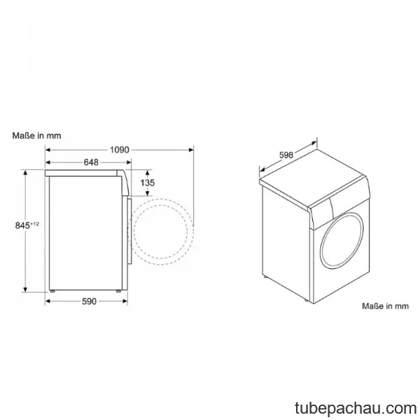 Máy giặt Bosch 10kg WGB256A90 Serie 8