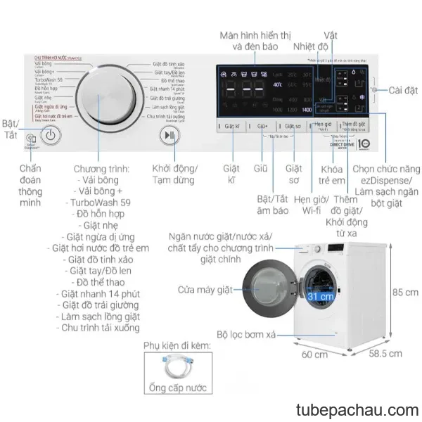 Máy giặt LG AI DD Inverter 11 kg FV1411S4WA