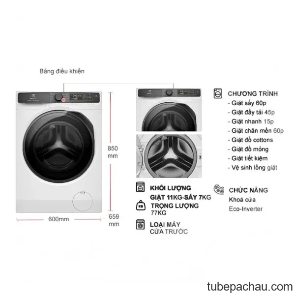 Máy Giặt Sấy Electrolux EWW1123P5WC