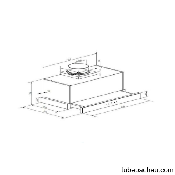 Máy hút mùi âm tủ GrandX GX H70F72B