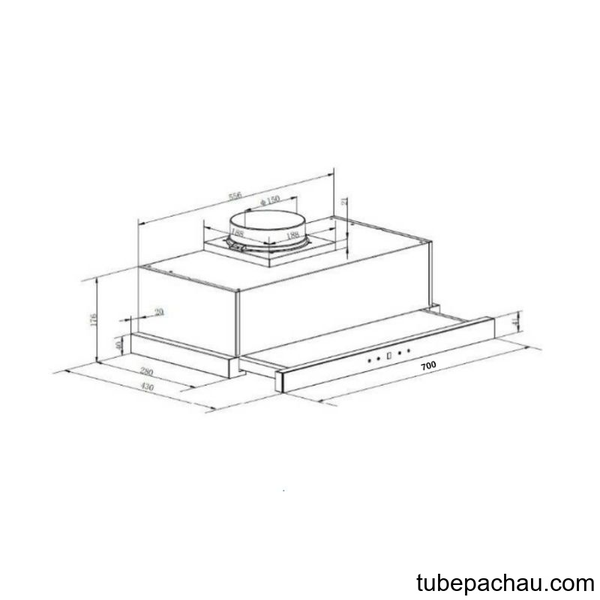 Máy hút mùi âm tủ GrandX GX H70F72G