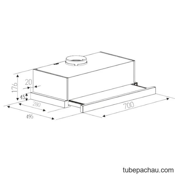 Máy hút mùi âm tủ Kaff KF-TL7001W