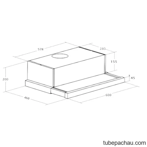 Máy hút mùi âm tủ Kaff KF-TL60H