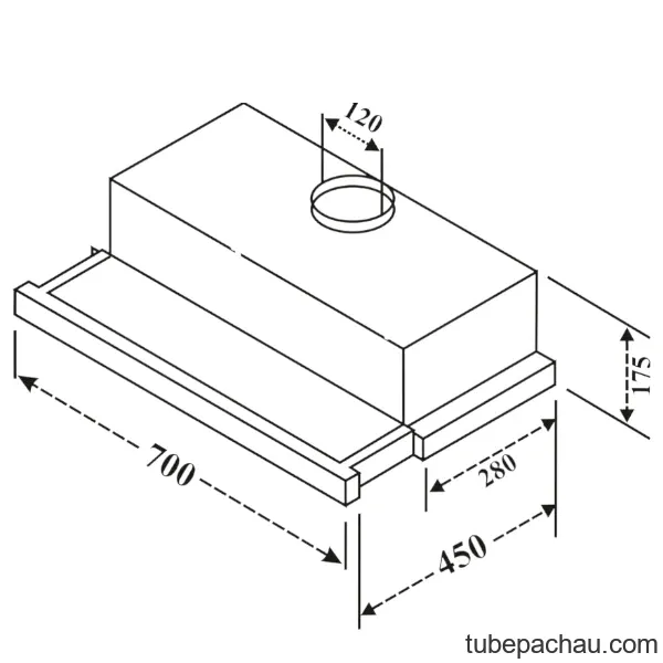 Máy hút mùi âm tủ Kaff KF-TL70H