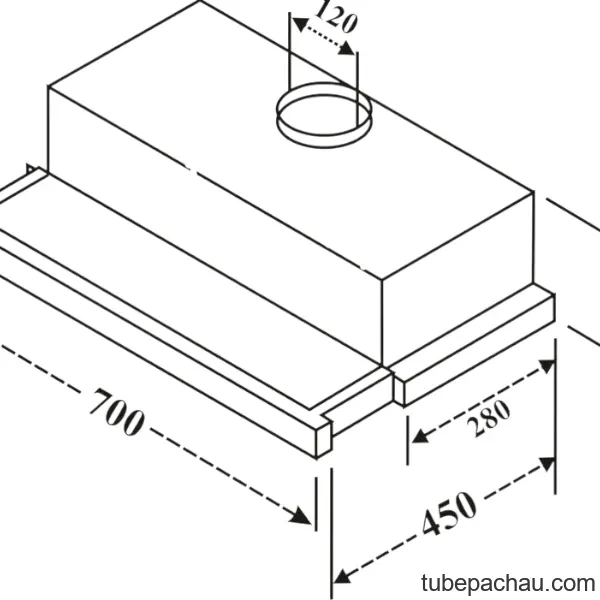 Máy hút mùi áp tường KF-LUX AT70H