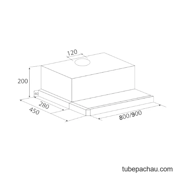 Máy hút mùi âm tủ Kaff KF-TL800