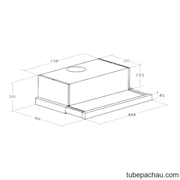 Máy hút mùi âm tủ Kaff KF-TL80H