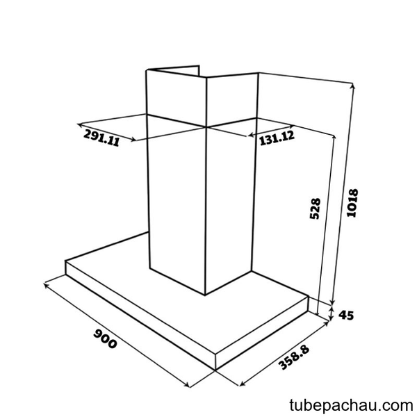 Máy hút mùi áp tường GrandX GX H90C68B