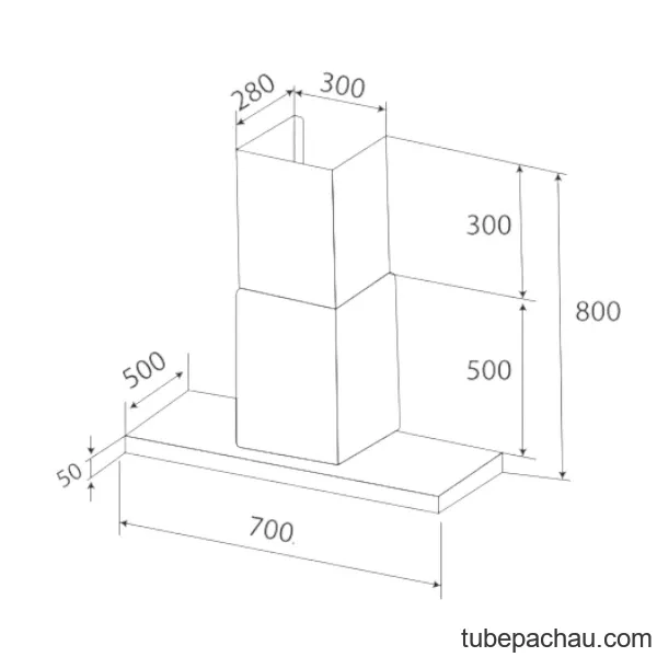 Máy hút mùi áp tường Kaff KF-70RH