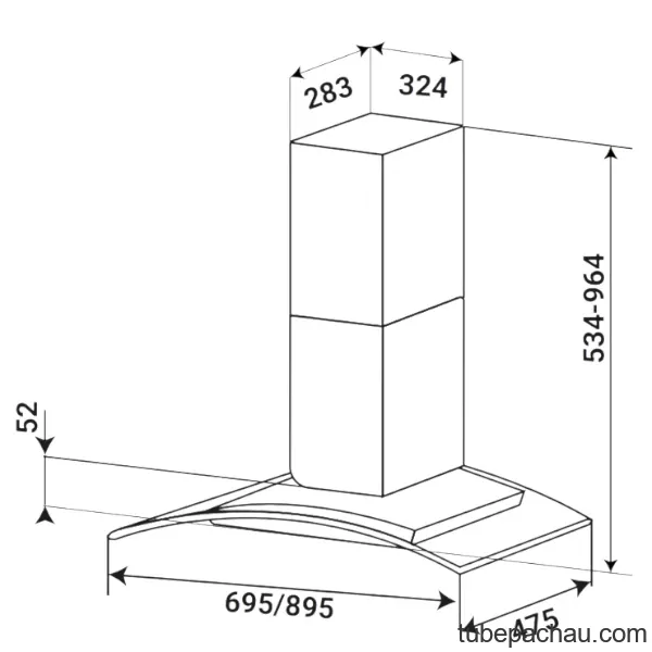 Máy hút mùi áp tường Kaff KF-GB209TB Cảm ứng