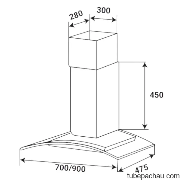 Máy hút mùi áp tường Kaff KF-GB983N