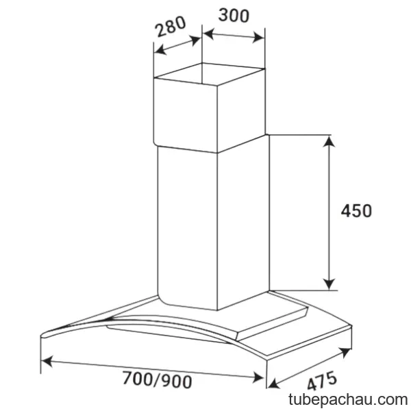 Máy hút mùi áp tường Kaff KF-GB985N