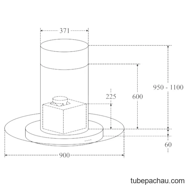Máy hút mùi đảo Canzy CZ 350C