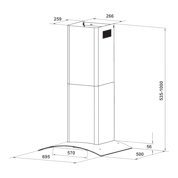 Máy Hút Mùi Gắn Tường HH-WT70A 70cm Hafele 533.86.807