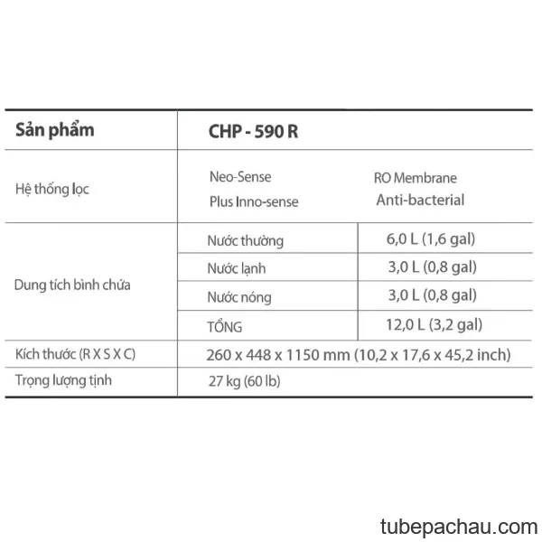 Máy lọc nước Coway HARRY (CHP-590R)