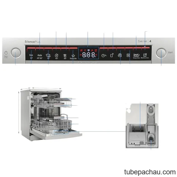 Máy rửa bát độc lập Bosch SMS4EKI06E Serie 4