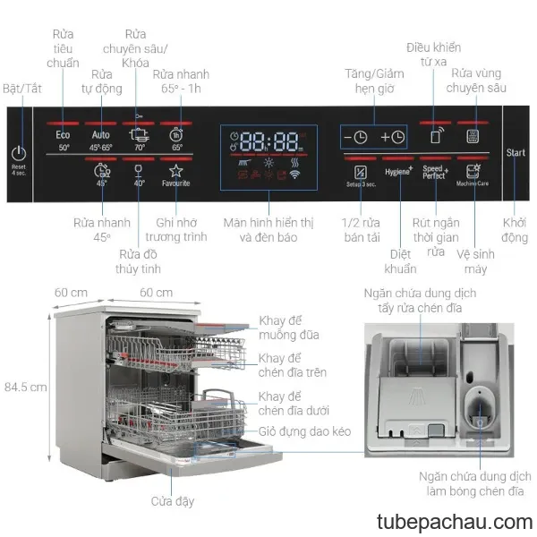 Máy rửa bát độc lập Bosch SMS6ZCI37Q Serie 6