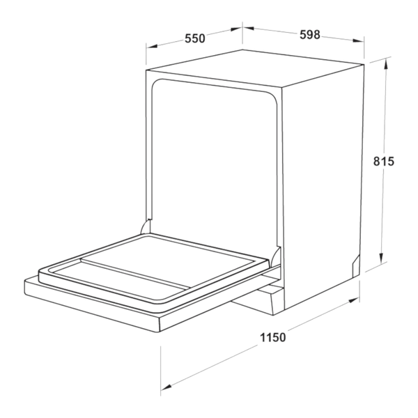 Máy Rửa Chén Âm Toàn Phần HDW-FI60AB Hafele 538.21.330