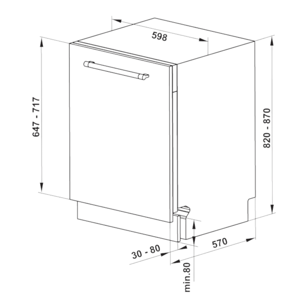 Máy Rửa Chén Âm Tủ HDW-FI60D Hafele 533.23.320