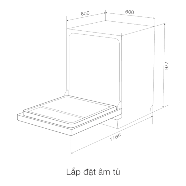 Máy Rửa Chén Bát Malloca MDW15-5035TD