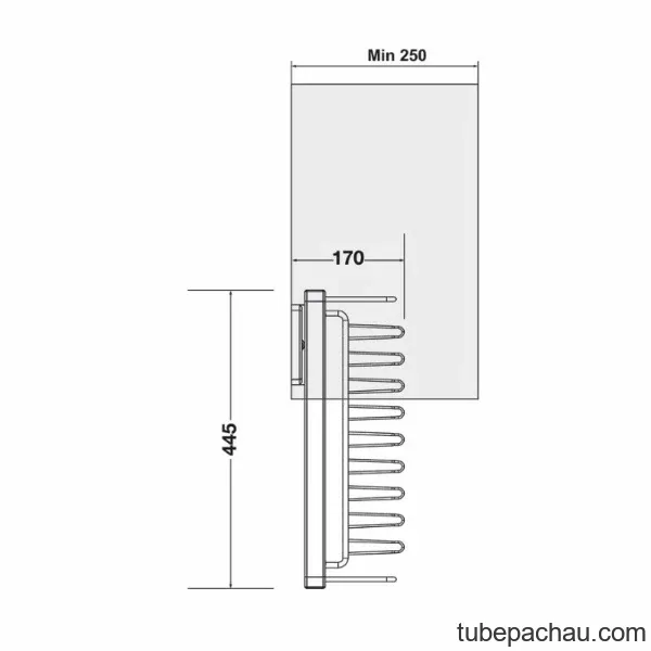 Móc Treo Dây Nịt & Cà Vạt 250mm Hafele 807.96.110