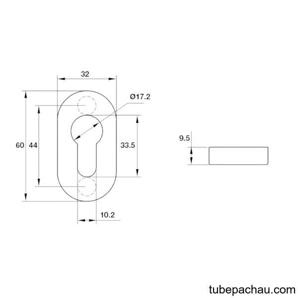 Nắp Che Ruột Khóa Oval Hafele 902.52.294