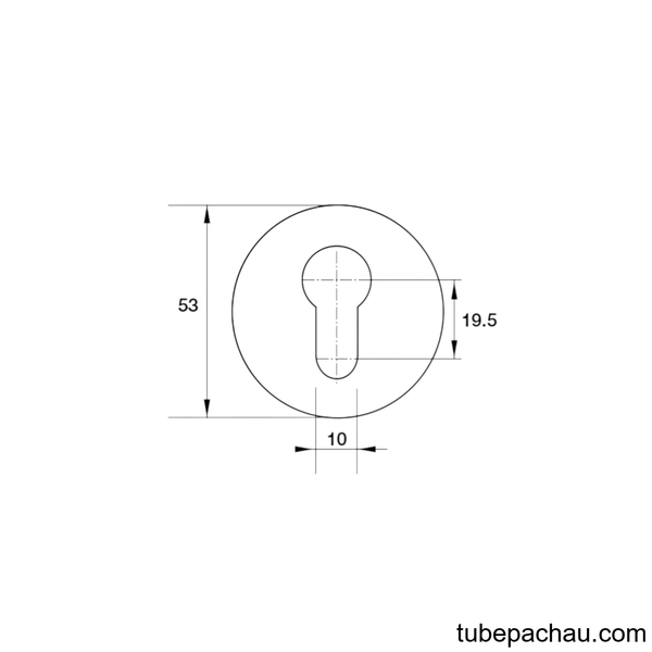 Nắp Che Ruột Khóa Tròn Hafele 903.58.049