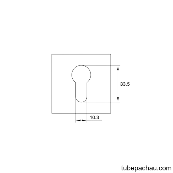 Nắp Che Ruột Khóa Vuông Hafele 903.58.204