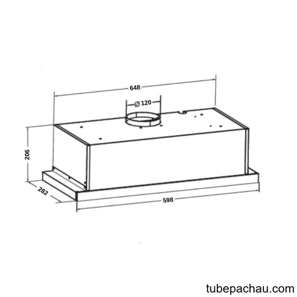 Máy hút mùi âm tủ GrandX GX H60F58B