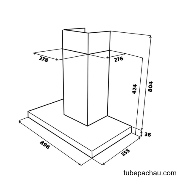 Máy hút mùi áp tường GrandX GX H70T78G