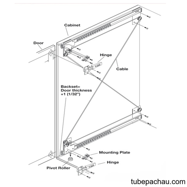 Phụ Kiện Bản Lề Cho Cửa 1 Cánh 16 - 19mm Hafele 408.24.020