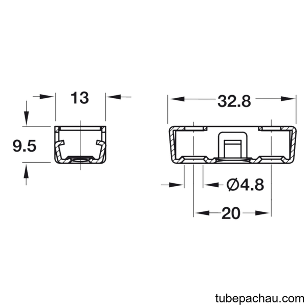 Phụ Kiện Bas Liên Kết RV/U-T3 Hafele 262.72.953