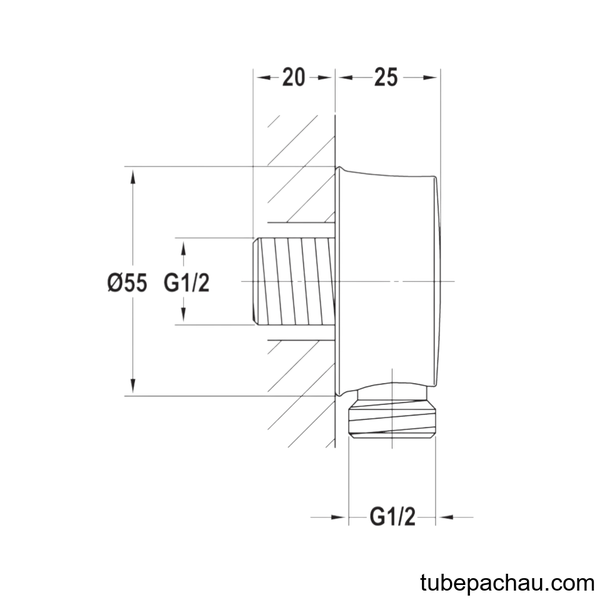 Phụ Kiện Cấp Nước Sen Tay Kyoto Hafele 589.35.010