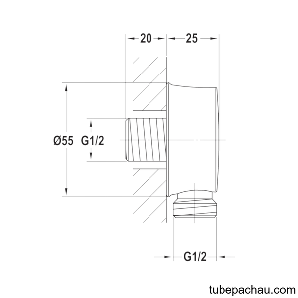 Phụ Kiện Cấp Nước Sen Tay Kyoto Hafele 589.35.070