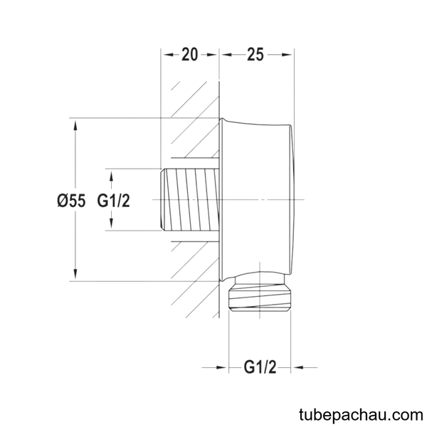 Phụ Kiện Cấp Nước Sen Tay Kyoto Hafele 589.35.100