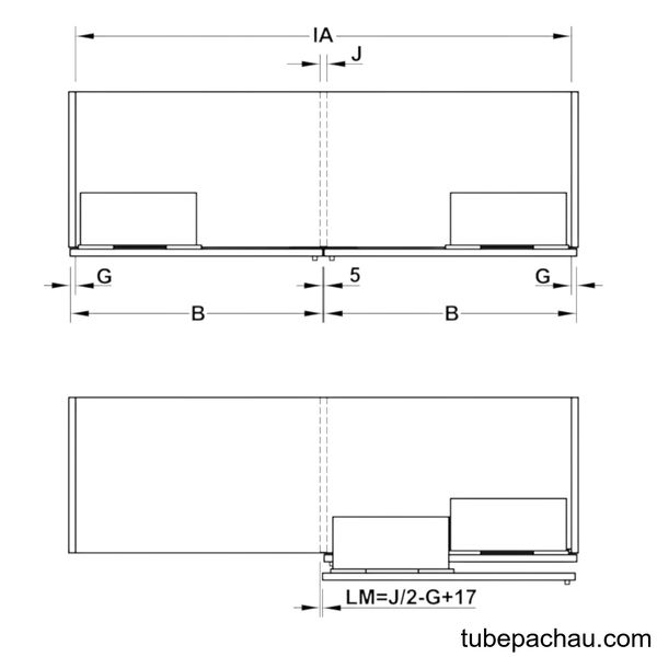 Phụ Kiện Cửa Trượt Bằng Mặt M 50F FB Hafele 406.11.286