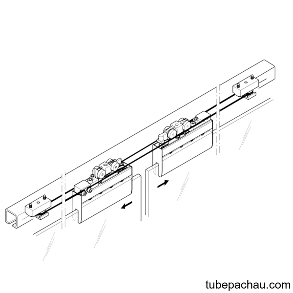 Phụ Kiện Cửa Trượt Kính Đồng Bộ Hafele 940.44.003