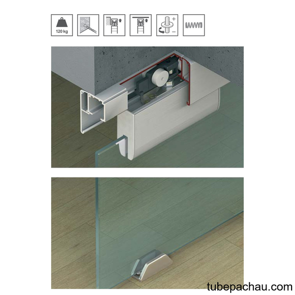 Phụ Kiện Cửa Trượt Kính Slido Classic 120N Hafele 941.25.124
