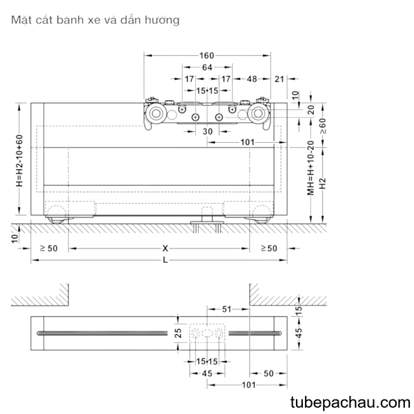 Phụ Kiện Cửa Trượt Nhôm Kính Slido Design 80M Hafele 940.59.012