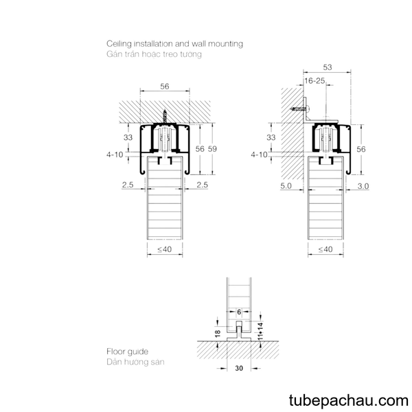 Phụ Kiện Cửa Trượt Slido Classic 120-K Hafele 940.82.254