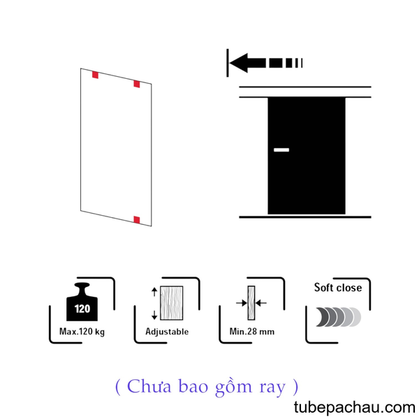 Phụ Kiện Cửa Trượt Slido Classic 120P Hafele 941.25.131